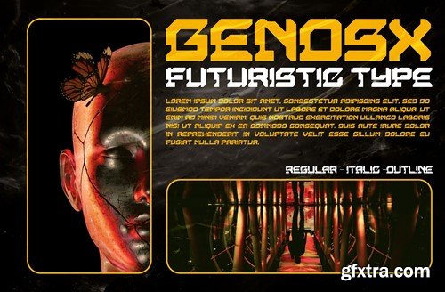 Genosx - A Retro Future Font Y6N2KU2