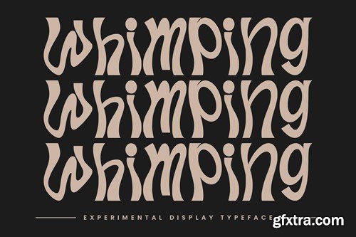 Whimping Experimental Display Typeface GTVBWKB