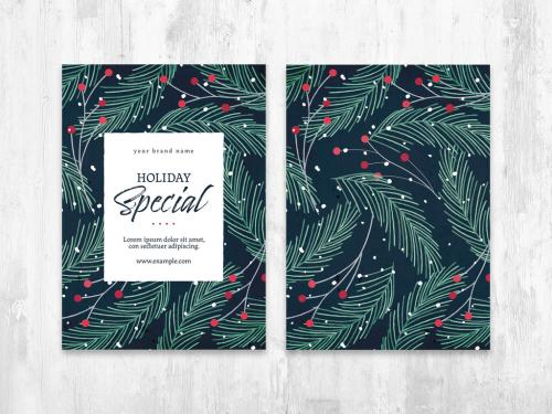 Christmas Postcard with Simple Holiday theme - 392340757