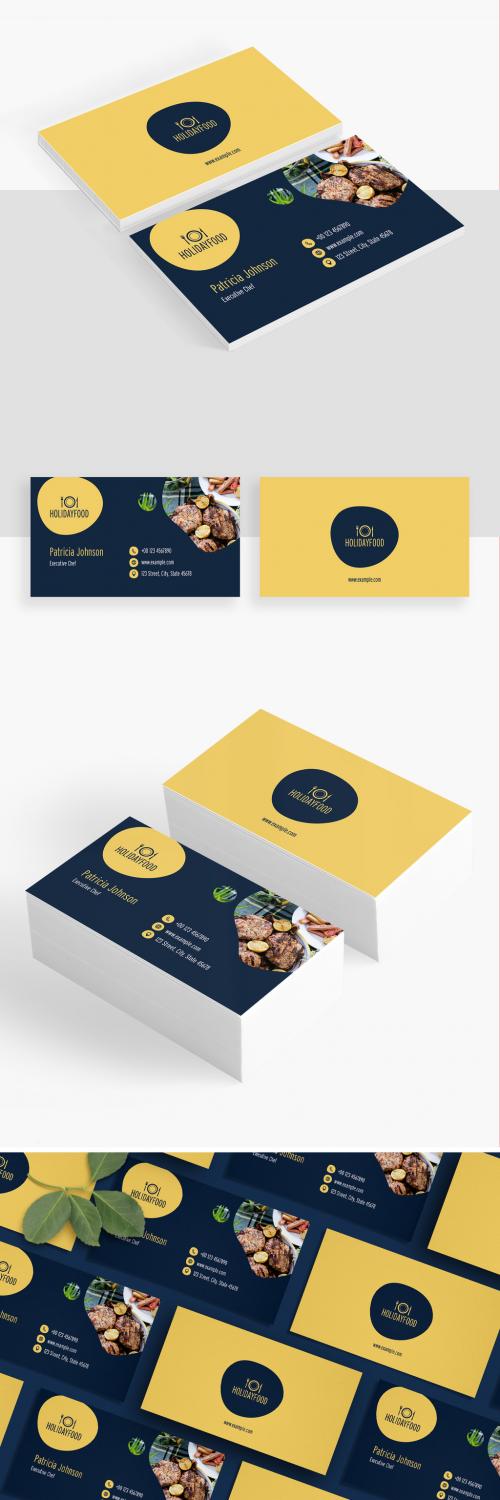 Food Business Card Layout - 393196037