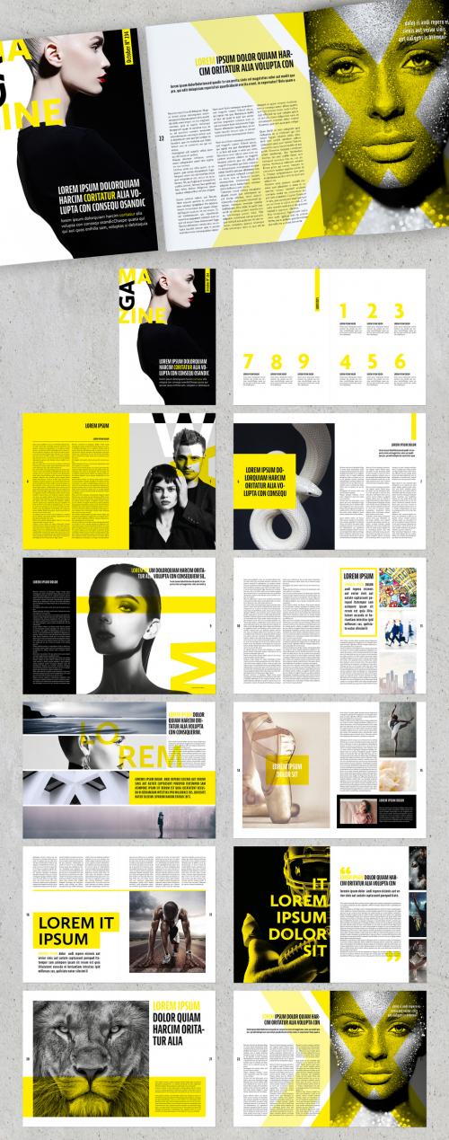 Lifestyle Yellow and Modern Magazine - 393617750