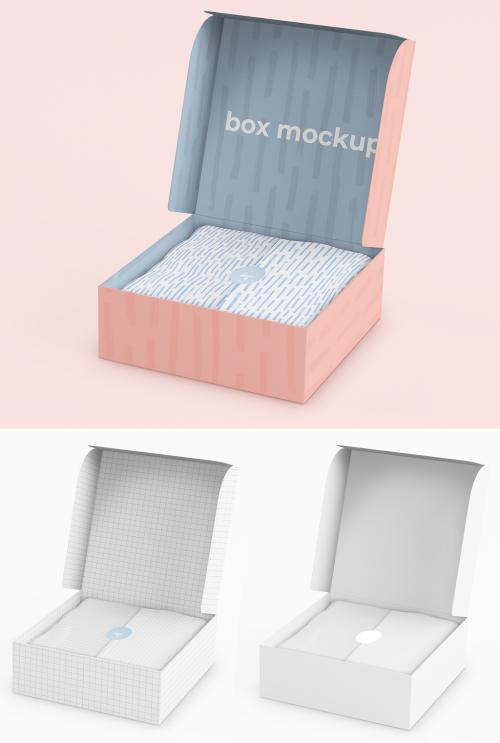 Open Mailing Box Mockup - 393660544