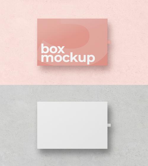 Top View of a Product Box Mockup - 393661786