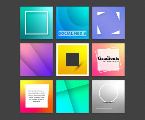 Abstract Backgrounds for Social Media Post Layouts - 393701801