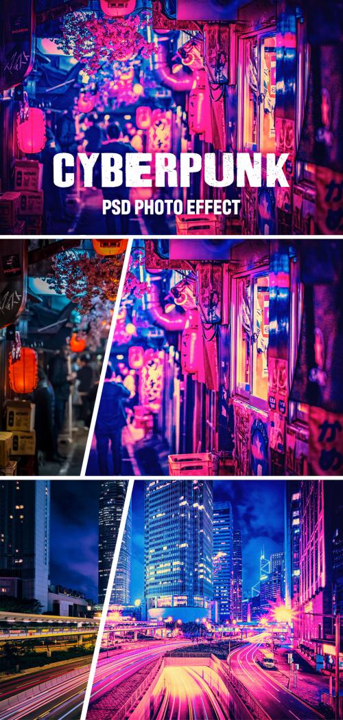 Cyberpunk Photo Filter - 393719771