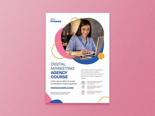 Digital Marketing Agency Course Flyer Layout - 394733697