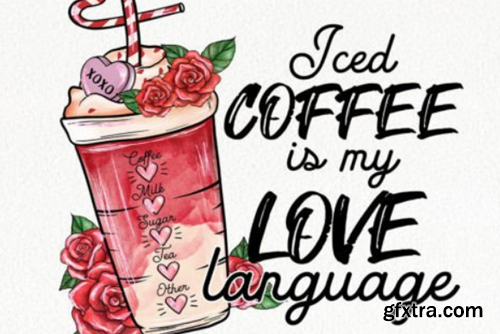 Coffee Valentine's Day PNG Bundle