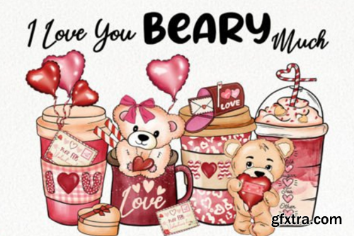 Coffee Valentine's Day PNG Bundle