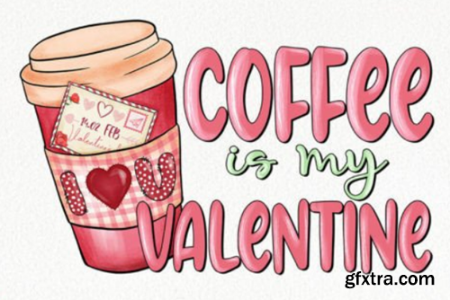 Coffee Valentine's Day PNG Bundle