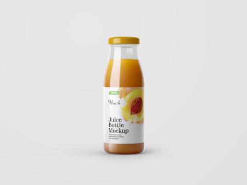 Small Glossy Juice Bottle Mockup - 394814253