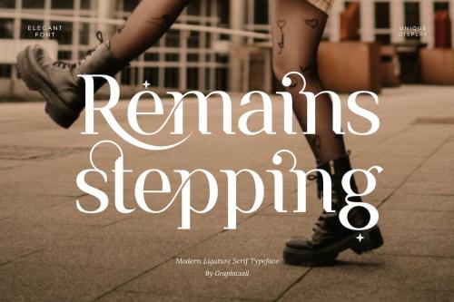 Remains Stepping Ligature Serif Font