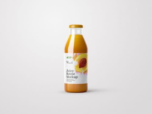 Glossy Juice Bottle Mockup - 394815208