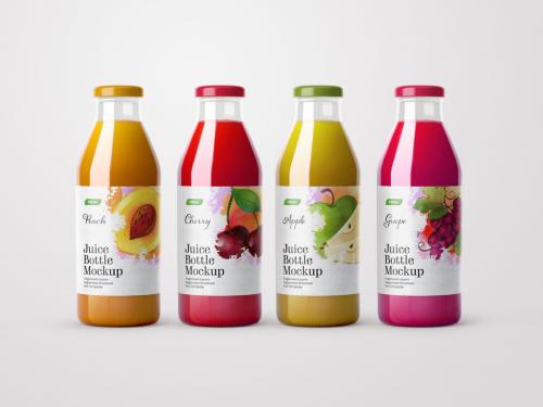 Glossy Juice Bottle Mockup - 394816999