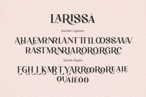 Larissa - Stylish Ligatur Typeface