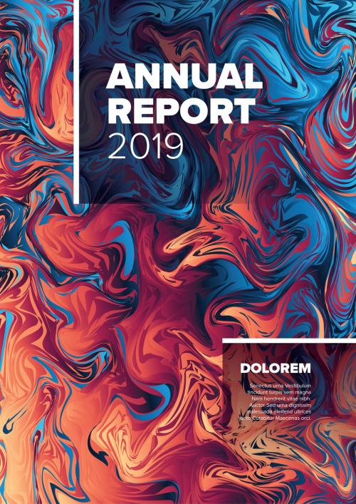 Vector Annual Report Vertical Cover Layout - 395092056