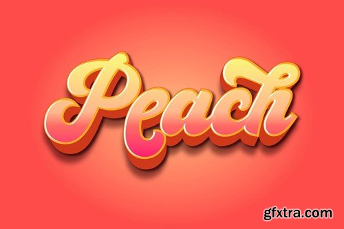 3D Peach Text Effect D7W77FN