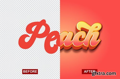 3D Peach Text Effect D7W77FN