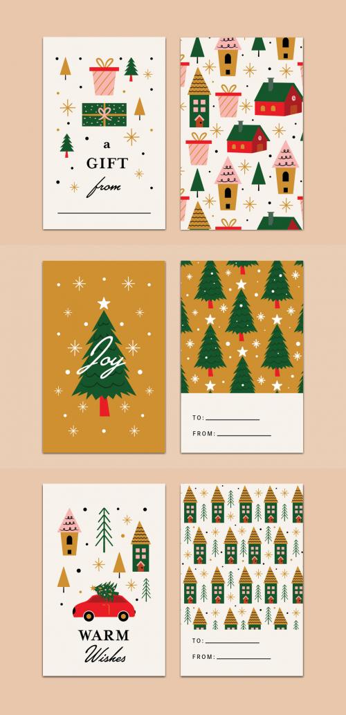 Christmas Holiday Gift Tags Collection - 395354038