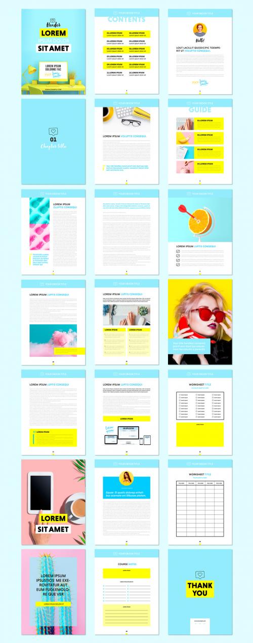 Colorful E-Course Workbook Layout - 395364736