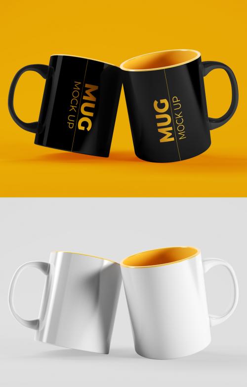 2 Mug Cups Mockup - 395379425