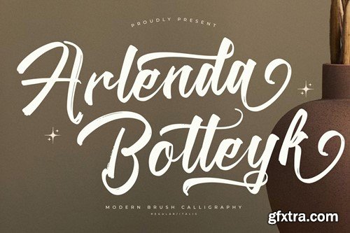 Arlenda Botteyk Modern Brush Calligraphy Font 73JMSR4