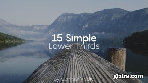 Videohive 15 Simple Lower Thirds 16366007