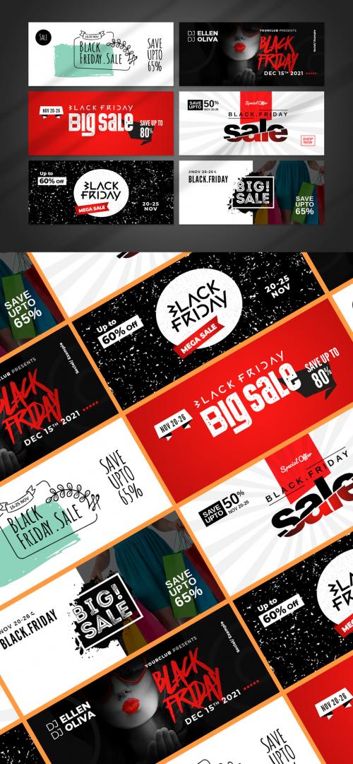 Black Friday Social Media Timeline Cover Layout - 396377414