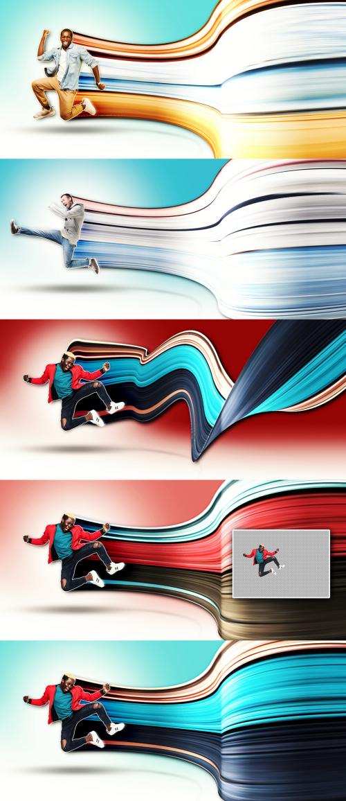 Stretched Image Effect Mockup - 396398605