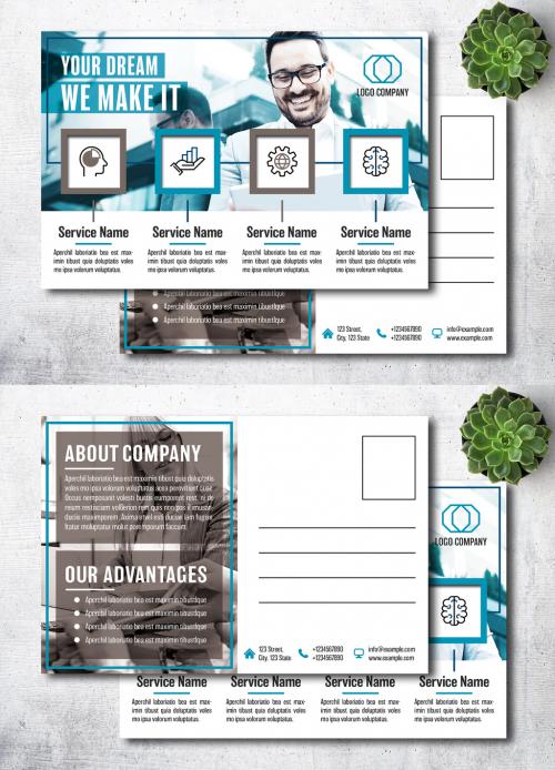 Business Postcard Layout - 396401854