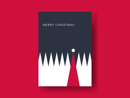 Santa Hat Christmas Card - 396423053