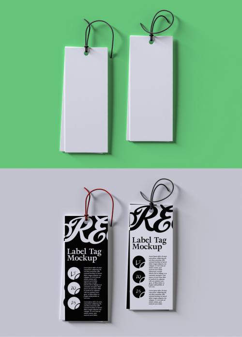 Photorealistic Clothing Hang Tag Mockup Layout - 396617600