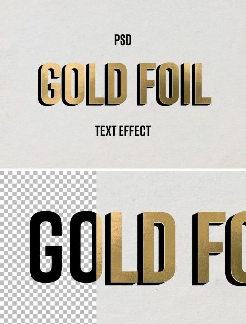 Gold Foil Text Effect - 396645674