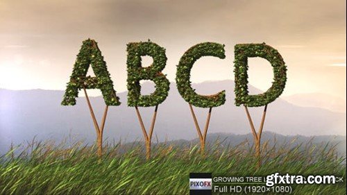 Videohive Growing Tree Letters And Logo Pack 5148522