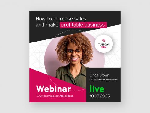 Simple Webinar Social Media Post Layout - 396854916