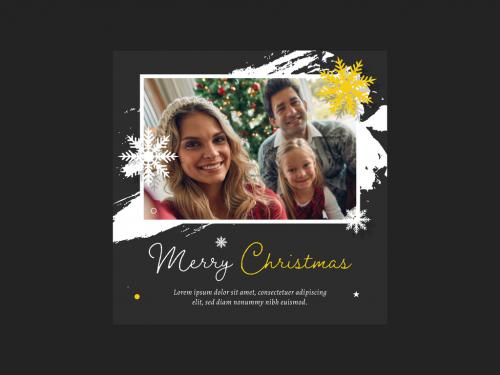 Square Christmas Wish Card Layout - 396854917