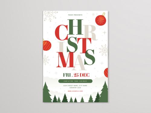 Christmas Party Flyer Layout - 396855418