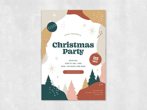 Christmas Party Flyer Layout - 396855424