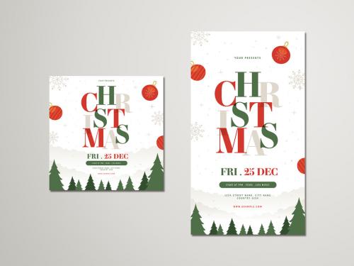 Christmas Party Social Media Post Layout - 396855426