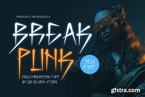 Break Punk - Neon & Cyberpunk Font UFHBYWP