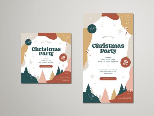 Christmas Party Social Media Post Layout - 396855437