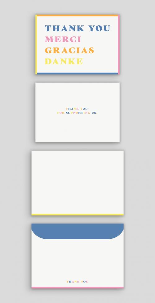 Colourful Greeting Card with Envelope  - 396864901