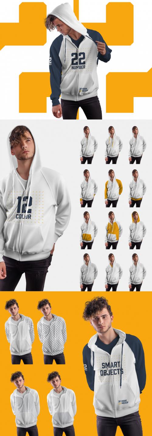 4 Mockups Men's Zip Hoodie - 396873475