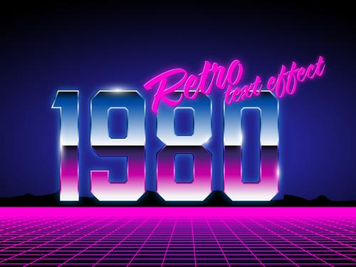 1980s Retro Text Style Effect - 396883581