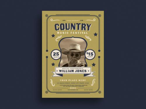 Country Music Flyer Layout - 397051393