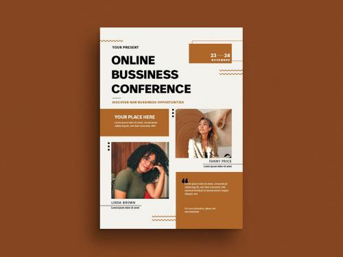 Online Bussiness Conferance Flyer Layout - 397051438