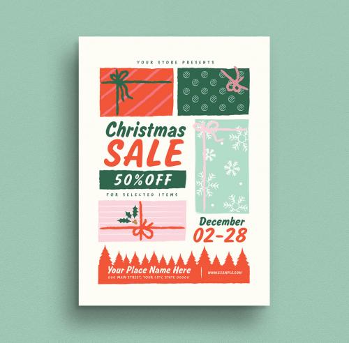 Christmas Sale Event Flyer Layout - 397068895