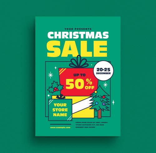 Christmas Sale Event Flyer Layout - 397068920