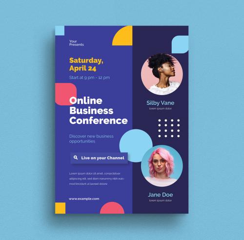 Online Business Conference Flyer Layout - 397069006