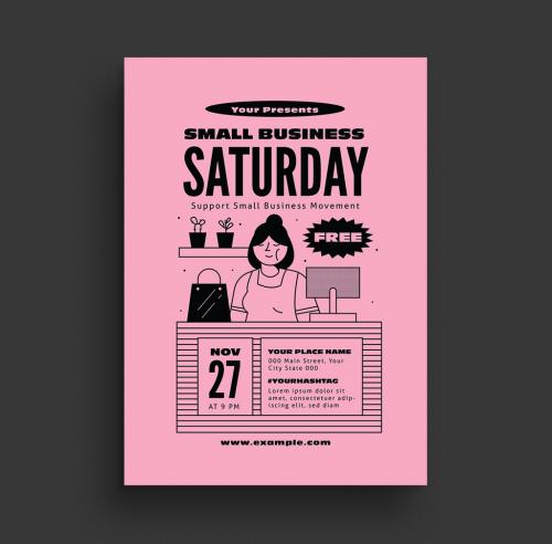 Small Business Saturday Flyer Layout - 397069052