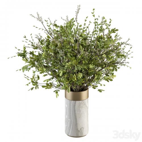 Bouquet - Green Branch in Stone vase 55